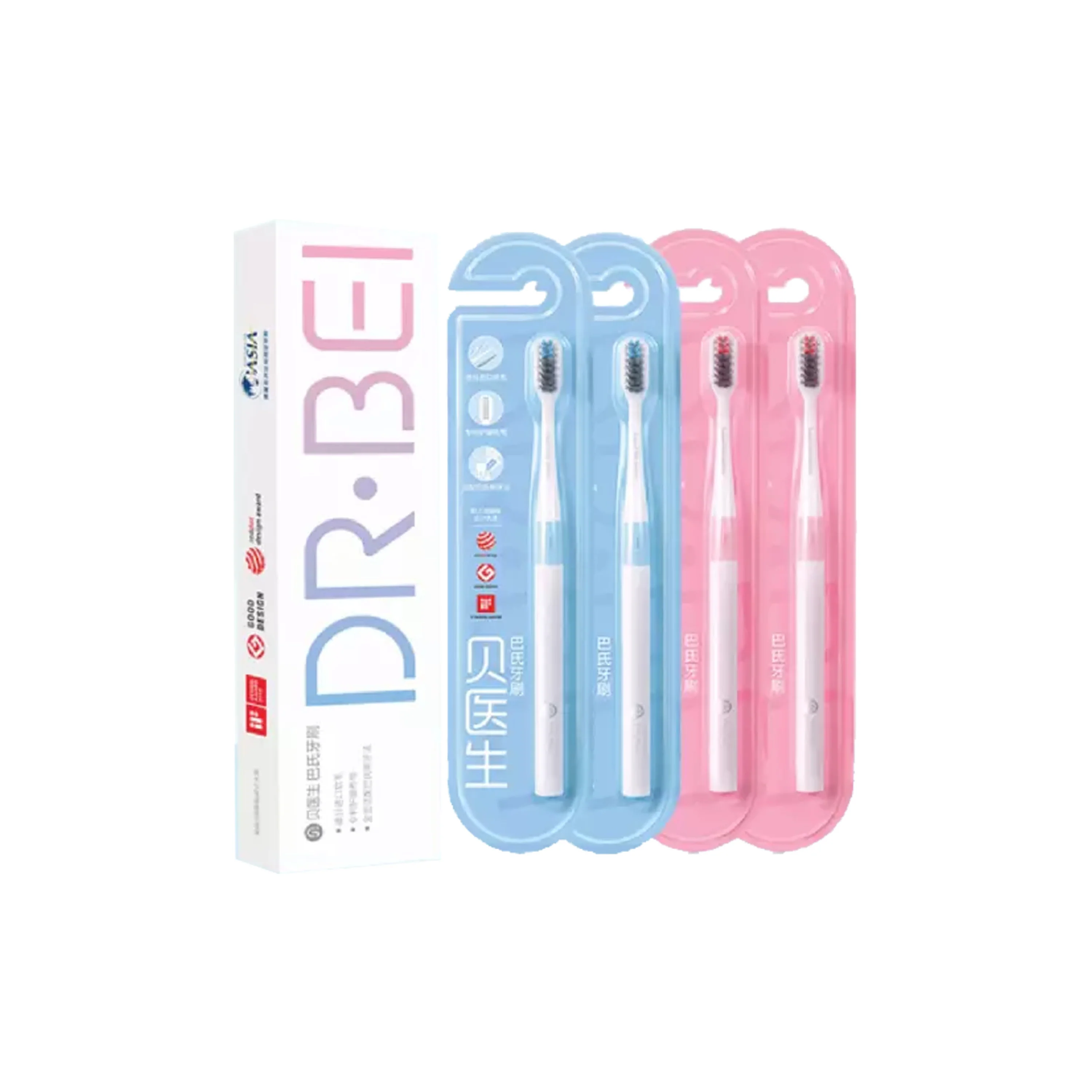 Dr. Bei Bass Classic Family Pack Toothbrush